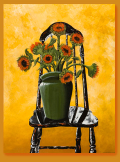 Chair Vase and Sunflowers 30x40 $3400