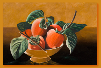Persimmons in a Bowl 24x36 $3400